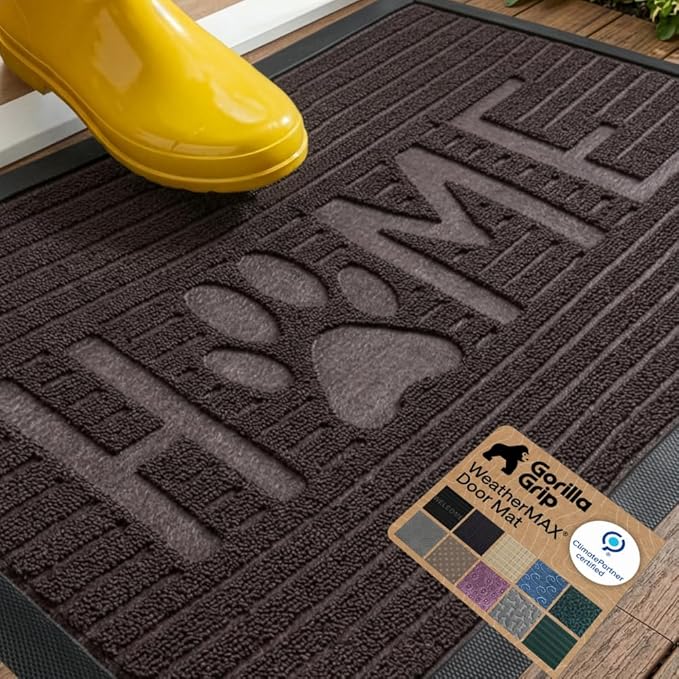 GORILLA GRIP 100% Waterproof All-Season WeatherMAX Doormat 35x23, US Designed by Unknown
