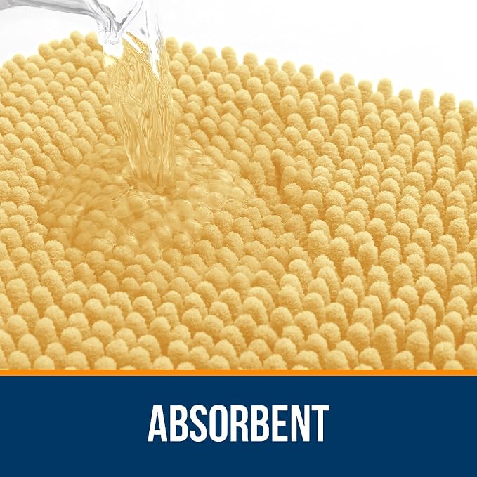 OLANLY Large Bathroom Rugs 50x30, Extra Soft Absorbent Chenille Bath Rugs - Image 4