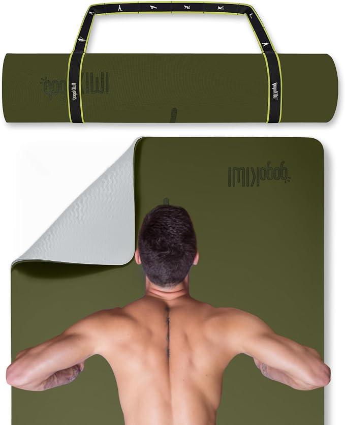 Gogokiwi Extra Wide Yoga Mat for Men Women Non Slip Fitness & Exercise Mat by Gogokiwi