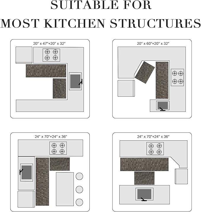 Kitchen Rugs Sets of 2-Non Slip Kitchen Mats - Image 5
