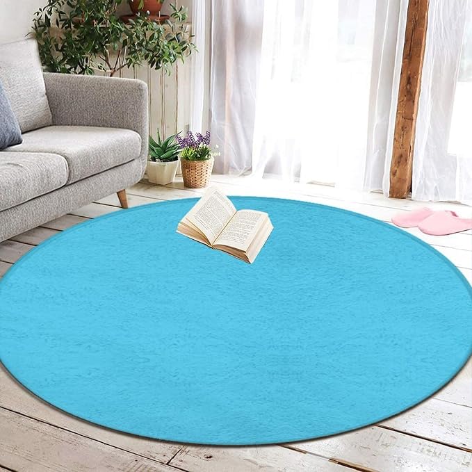 Room Sofa Yoga Soft Round Carpet, Home Decor Non Slip Kitchen Office Circle Rug - Image 5