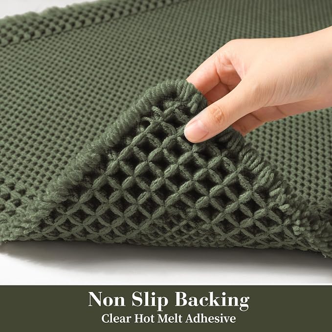 RESARE Waffle Bathroom Runner Rugs, Super Absorbent Bath Mat Non Slip Washable - Image 4