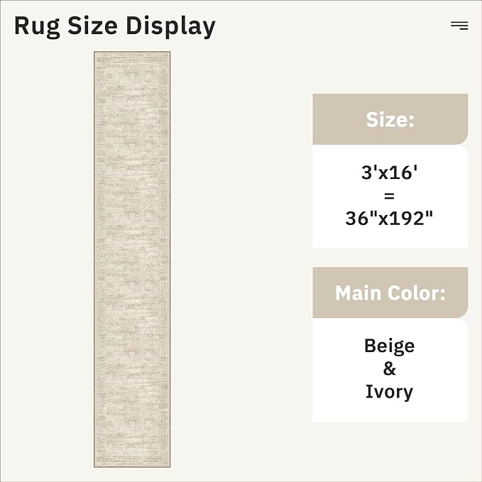 Soalmost Hallway Runner Rug 3x16 - Image 5