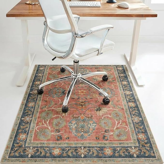 48"x60" Office Chair Mat for Hardwood Tile Floor, Under Desk Carpet Protector by BESBLEE