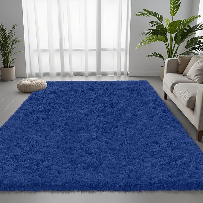 5x7 Area Rug for Living Room, Ultra Soft Fluffy Shag Rugs for Bedroom, Non-Slip by Yidanamy