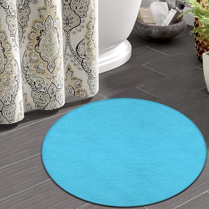 Room Sofa Yoga Soft Round Carpet, Home Decor Non Slip Kitchen Office Circle Rug - Image 4