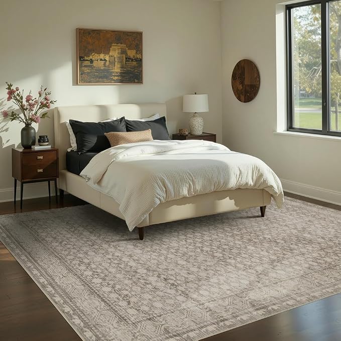 Area Rugs 5x7, Washable Rugs for Living Room, Vintage Boho Rug for Office - Image 5