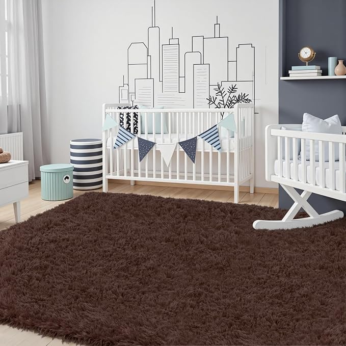 8x10 Area Rug for Living Room, Ultra Soft Fluffy Shag Rugs for Bedroom - Image 3
