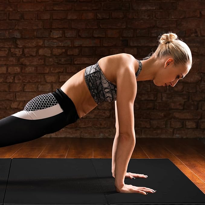 BalanceFrom 6x2 Feet 3-Panel Folding Gymnastics Mat – 2-Inch Thick Pad - Image 4