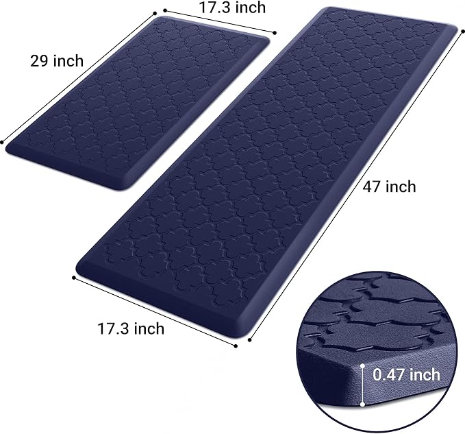 Kitchen Mat Cushioned Anti-Fatigue Floor Mat Water Resistant Non-Skid Kitchen - Image 2