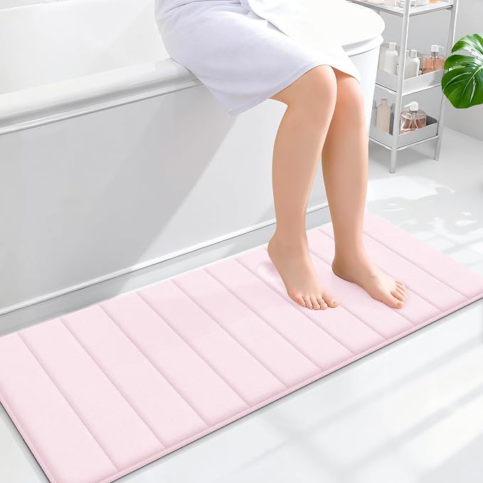 OLANLY Memory Foam Long Bathroom Rugs Runner 47x17, Super Soft Absorbent Bath by OLANLY