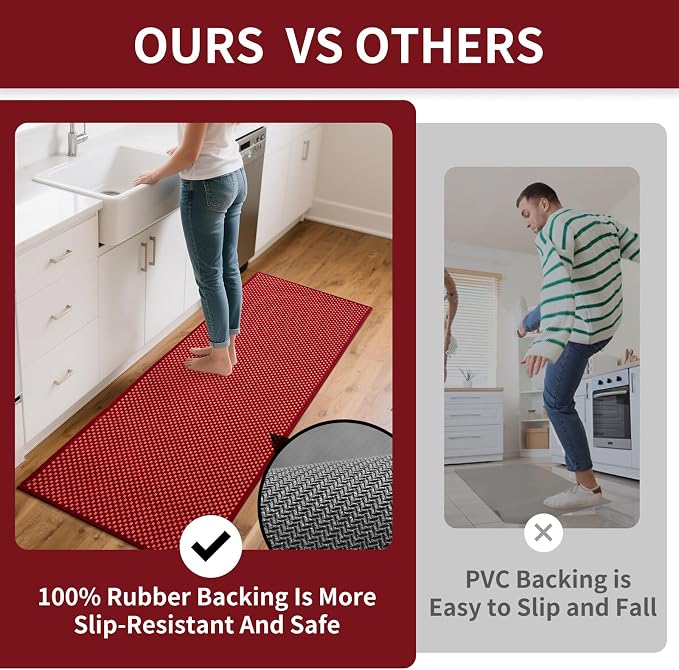 YDKGL Kitchen Runner Rugs Non Slip Washable, Super Absorbent Soft Chenille - Image 6
