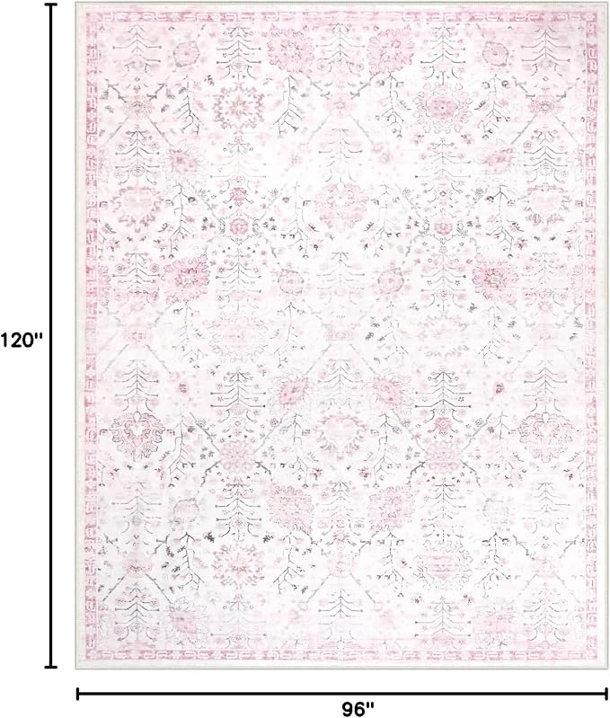 Lahome Flavie Washable Rugs 8x10, Soft Nursery Area Rug - Image 2