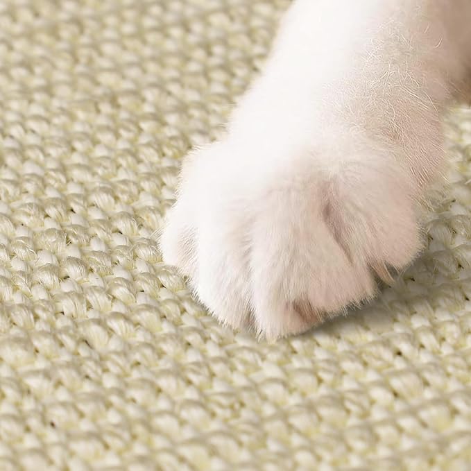 Graciadeco White Cat Scratching Mat Sisal, 2 Packs Sisal Fabric Large Cat - Image 4