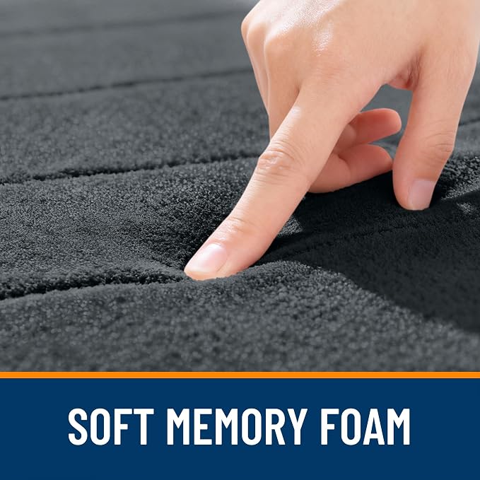 OLANLY Memory Foam Bath Mat 24x16, Super Soft Absorbent Bathroom Rugs, Quick Dry - Image 5