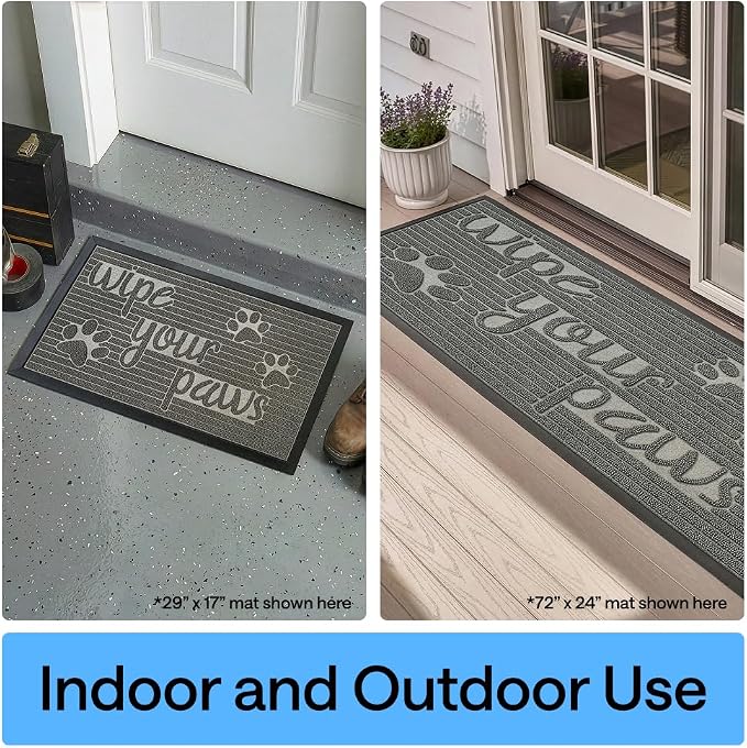 GORILLA GRIP 100% Waterproof All-Season WeatherMAX Doormat, US Designed Natural - Image 9