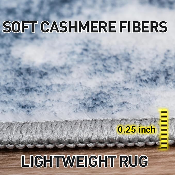 9x12 Area Rugs Washable Rug: Modern Abstract Living Room Rug Soft Anti-Skid - Image 8