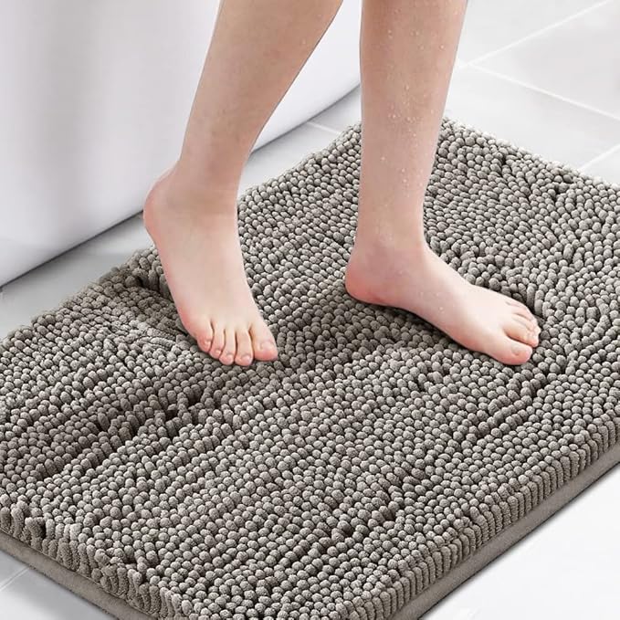 H.VERSAILTEX Bath Mat for Bathroom Non Slip Luxury Chenille Ultra Soft Bath by HVERSAILTEX
