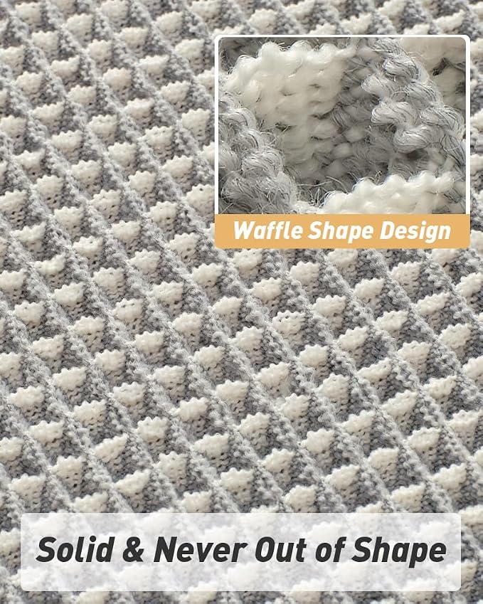 AMOAMI Upgraded Waffle Runner Rug Super Absorbent Non Slip Bath Mats - Image 4
