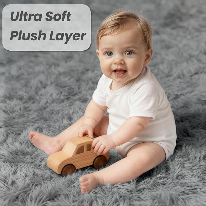 6x9 Area Rug for Living Room, Ultra Soft Fluffy Shag Rugs for Bedroom, Non-Slip - Image 8