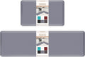 HappyTrends Kitchen Mat, 17.3"x28"+17.3"x60" Grey, Cushioned Comfort by HappyTrends