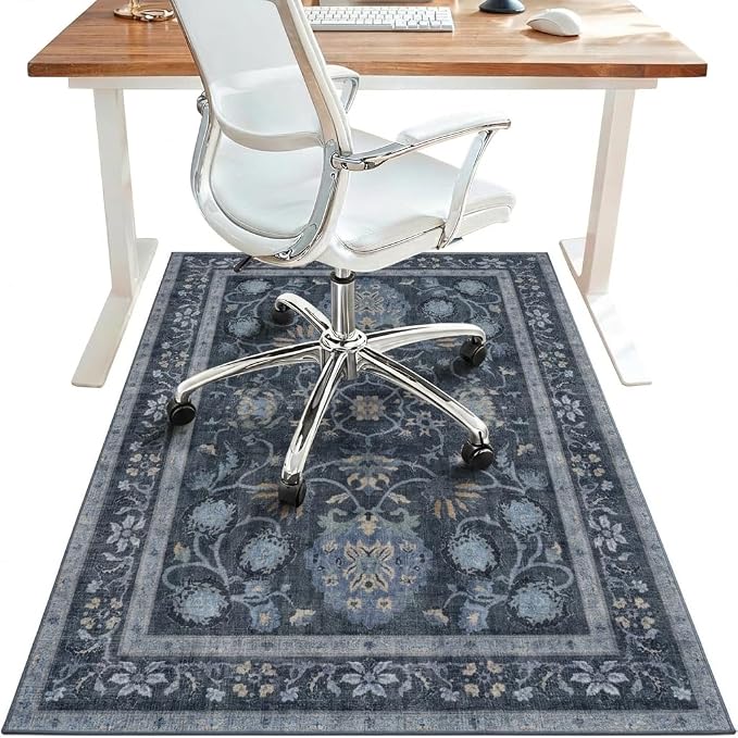 48"x60" Office Chair Mat for Hardwood Tile Floor, Under Desk Carpet Protector by BESBLEE