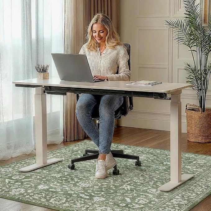 36"x60" Office Chair Mat for Hardwood Tile Floor, Under Desk Carpet Protector - Image 2