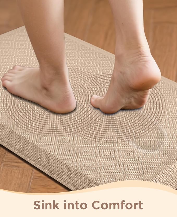 Ophanie Kitchen Mats for Floor, 3/4 inch Thick, 20x32 Anti Fatigue Cushioned Mat - Image 2