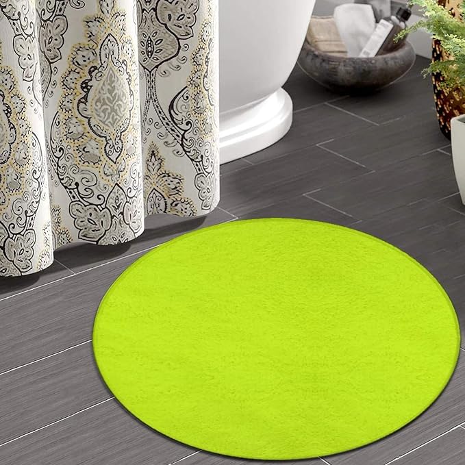 Home Decor Non Slip Kitchen Office Circle Rug, Machine Washable Modern Round - Image 4