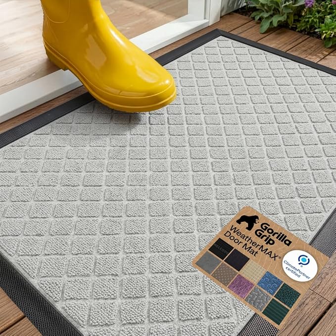 GORILLA GRIP 100% Waterproof All-Season WeatherMAX Doormat US Designed Natural by Unknown