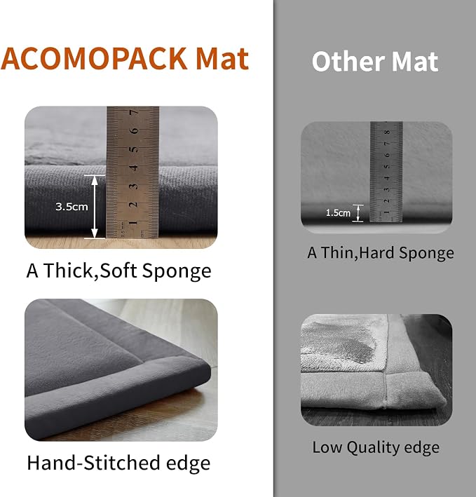 ACOMOPACK Baby Play Mat for Floor, 1.3" Thick Memory Foam Area Rug for Living - Image 4