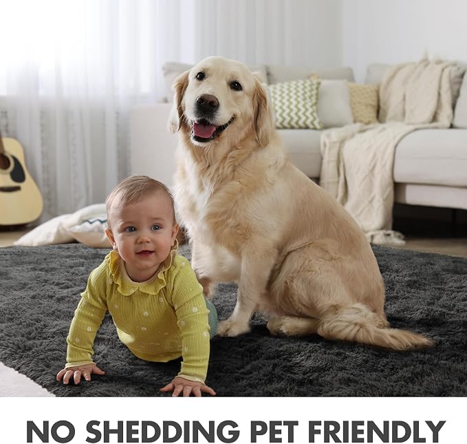 8x10 Ft Extra Large Shag Rugs for Living Room, Ultra Soft Fluffy Furry Area - Image 6