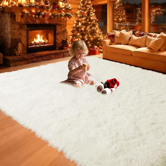 Large 9x12 Area Rug for Living Room, Soft Shag Rugs for Bedroom, Non-Slip Ultra - Image 2
