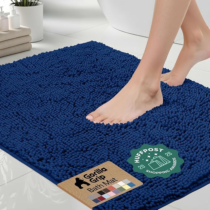 GORILLA GRIP Bath Rug Mat 44x26, Soft Absorbent Chenille, Quick Dry Microfiber by Unknown
