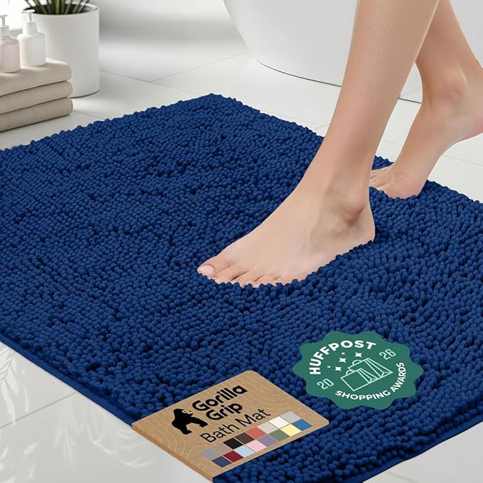 GORILLA GRIP Bath Rug Mat 36x24, Soft Absorbent Chenille, Quick Dry Microfiber by Unknown