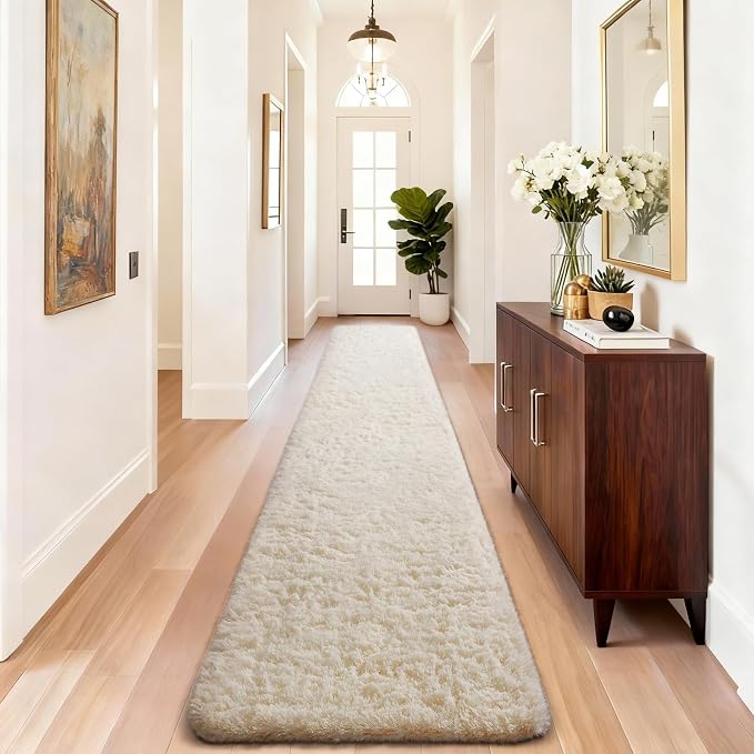 Ophanie 2x10 Runner Rug for Hallway, Upgrade Non-Slip Fluffy Soft Bedside Rugs - Image 6