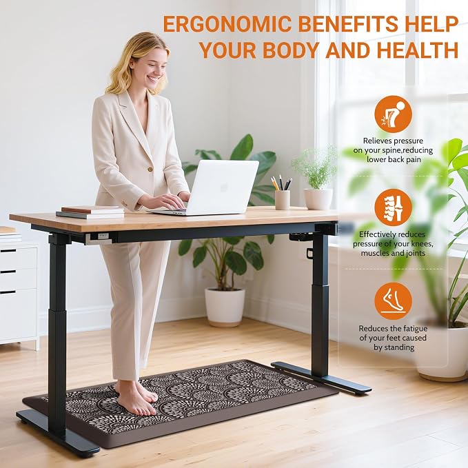 Mattitude 4/5 Inch Kitchen Mat, 17.3x39in Heavy Duty Ergonomic Comfort Foam - Image 6