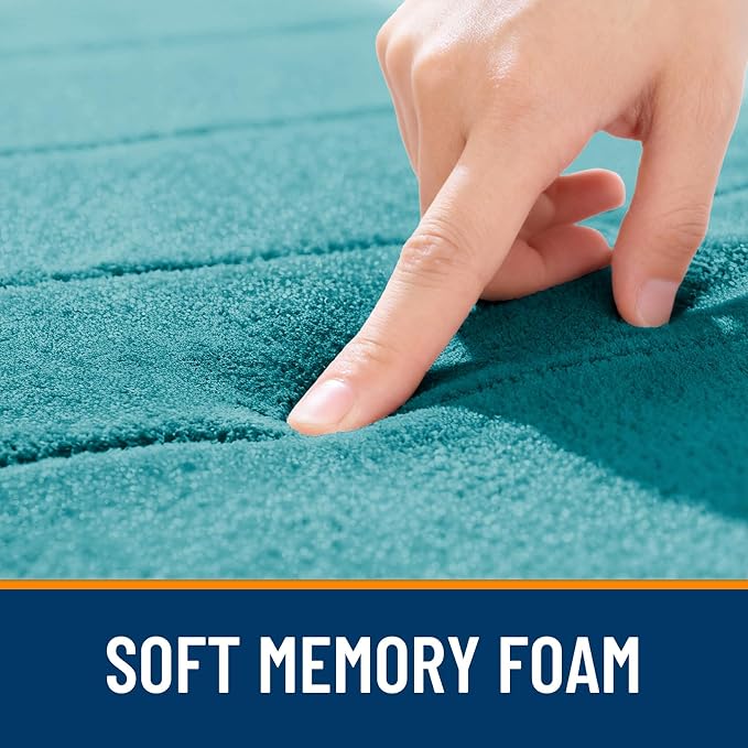 OLANLY Memory Foam Bath Mat 35x16, Super Soft Absorbent Bathroom Rugs, Quick Dry - Image 5