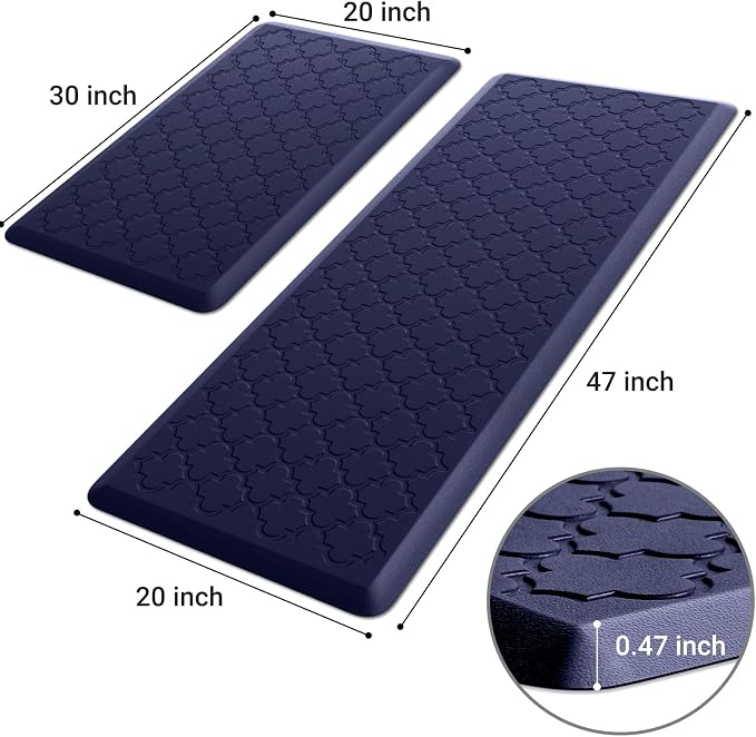 Kitchen Mat Cushioned Anti-Fatigue Floor Mat Water Resistant Non-Skid Kitchen - Image 2