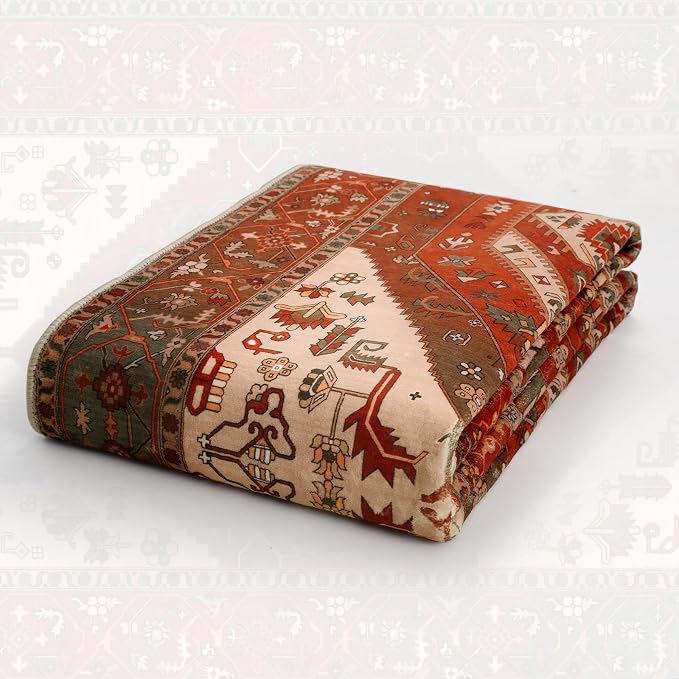 SERISSA Area Rug 3x5 Boho Rugs for Bedroom, Washable Non-Slip Living Room Rug - Image 7