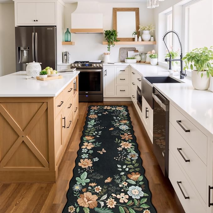 Lahome Floral Runner Rug for Hallways, Soft Washable Hallway Rugs - Image 3