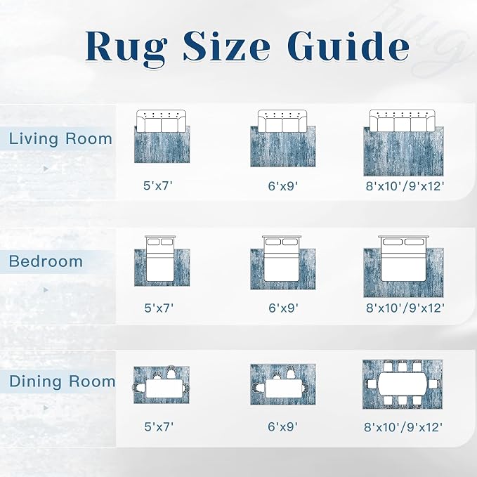 Washable Rug 5x7 Area Rugs for Living Room: Neutral Soft Rug Abstract Non Slip - Image 8