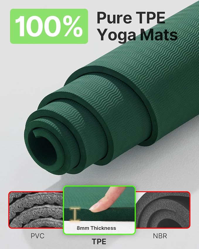 YOTTOY Large Yoga Mat, Extra Wide TPE Exercise Mat, Non-Slip Workout Mat - Image 5