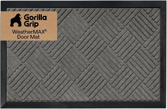 GORILLA GRIP 100% Waterproof All-Season WeatherMAX Doormat US Designed Natural by Unknown