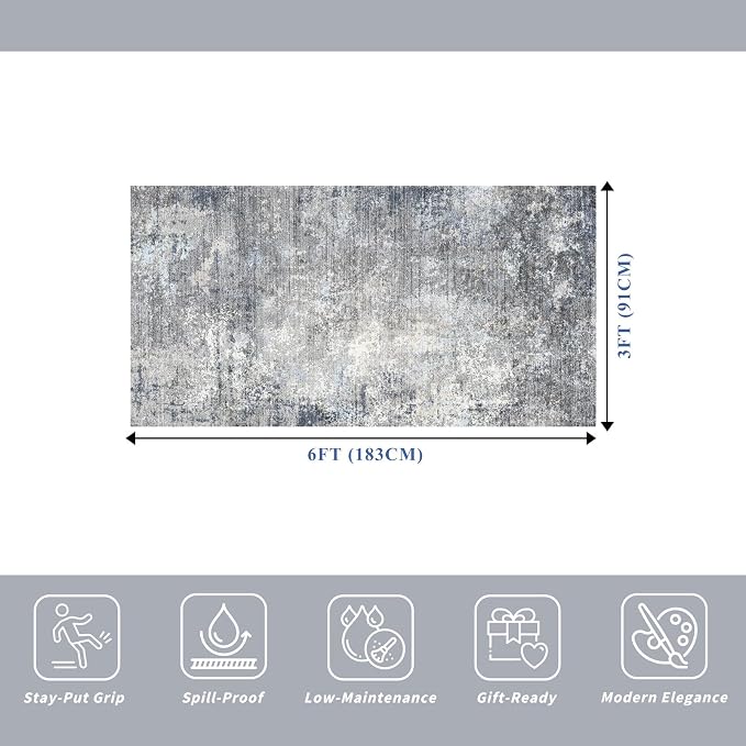 3x6 Washable Kitchen Runner Rug - Image 2