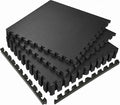 SUPERJARE 0.56'' Thick 6 Pcs 24 Sq Ft Rubber Top Exercise Equipment Mats by SUPERJARE