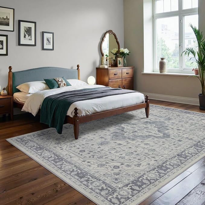 Rugxara 6x9 Washable Area Rug for Living Room, Vintage Large Boho Rugs for - Image 4