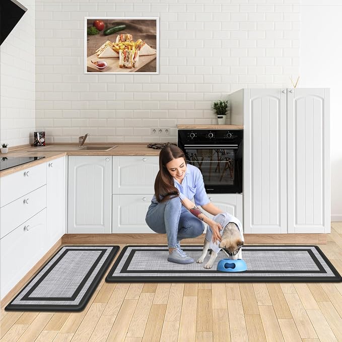 Mattitude Kitchen Mats Set of 2 Cushioned Rugs Anti-Fatigue Mats - Image 6