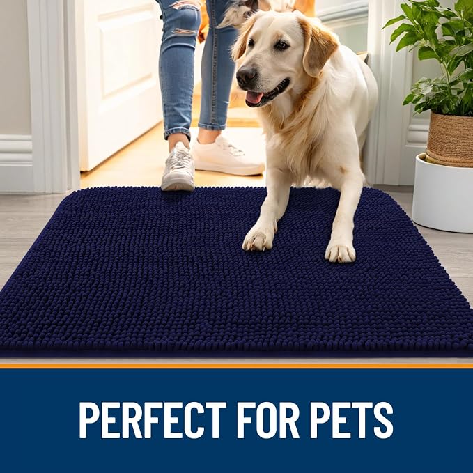 OLANLY Dog Door Mat for Muddy Paws 47x17, Absorbs Moisture and Dirt, Absorbent - Image 6
