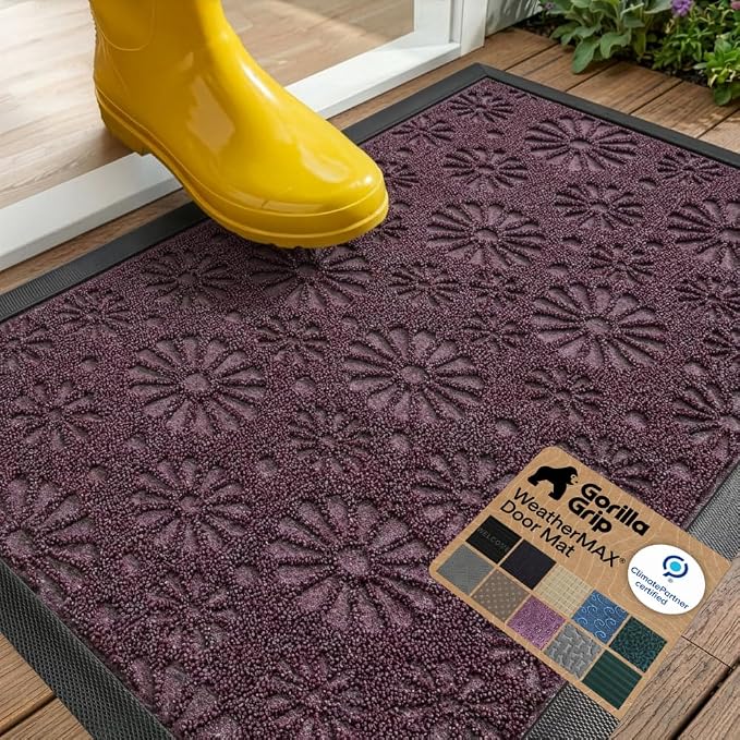 GORILLA GRIP 100% Waterproof All-Season WeatherMAX Doormat, Durable Natural by Unknown
